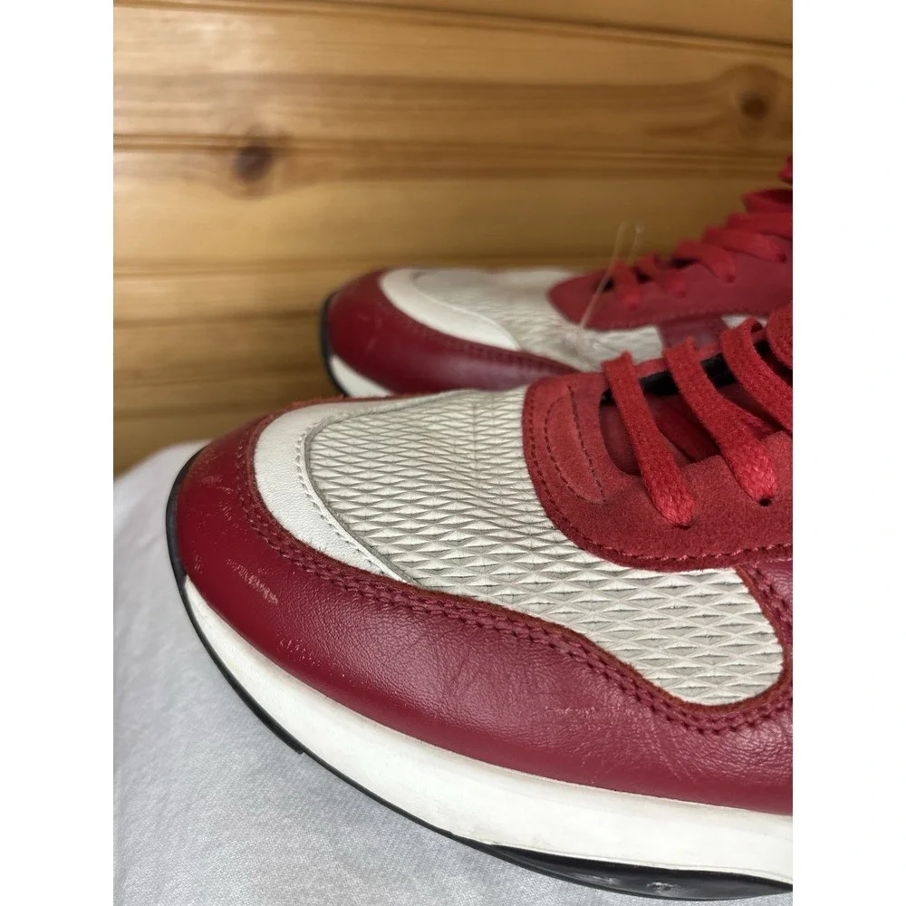 Z Zegna Shoes Men's 10.5 USA‎ Sneakers Red Black White 9.5 EU Italy Trainers